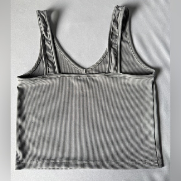 Gray Ribbed Tank Top - Picture 8 of 8